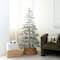 6ft. Pre-Lit Flocked Woodland Fir Artificial Christmas Tree, Warm White LED Lights